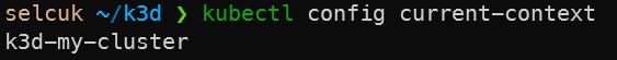 k3d kubectl current context